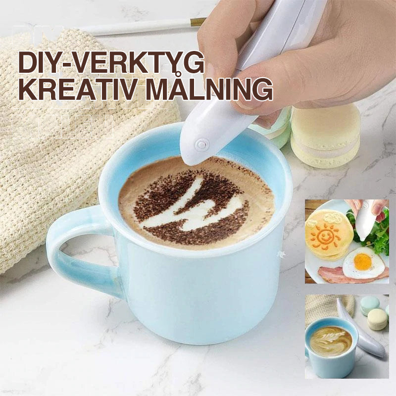 "Dubbelsidiga kaffe snideripennor i flera färger, ergonomisk design för kreativa mönster med kryddor, köksverktyg"