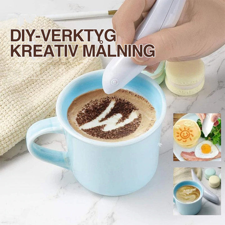 "Dubbelsidiga kaffe snideripennor i flera färger, ergonomisk design för kreativa mönster med kryddor, köksverktyg"