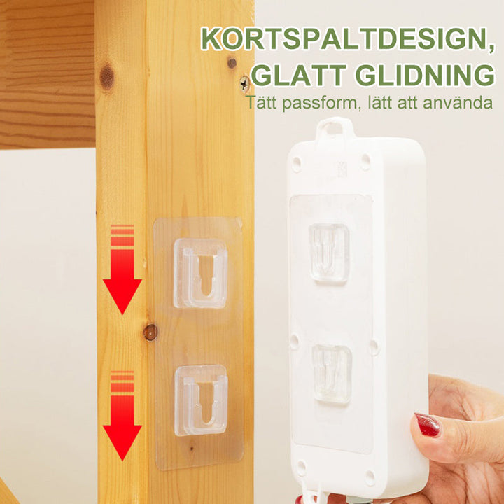 "Dubbelsidiga självhäftande väggkrokar, rostfritt stål, 6x6 cm, perfekt för glas och dörrar, klarar 15 kg, enkelt att install