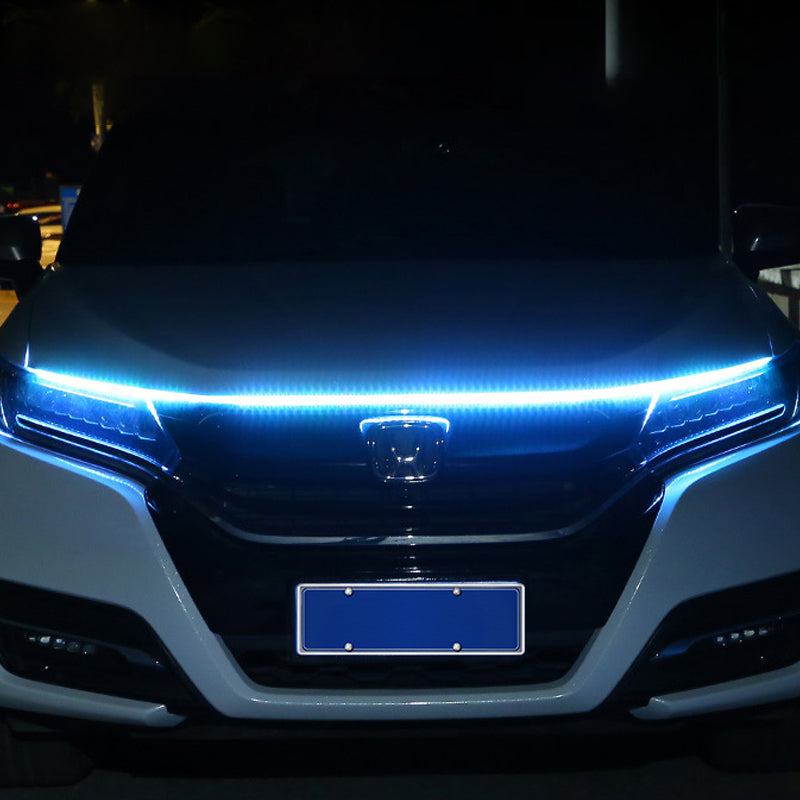 "Dynamisk LED-remsa för bilhuv, vattentät, lätt installation, ger bilen modern ljuseffekt, cool design, 1.8m silikon."