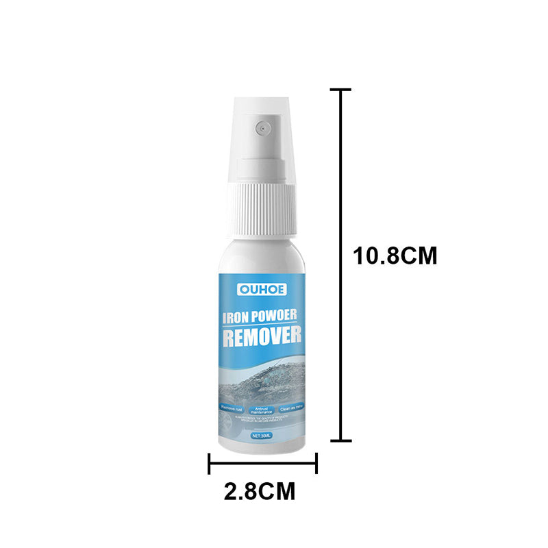 "Effektiv anti-rost spray för metall; grön flaska med blå etikett, skyddar och återställer glans på metallytor."