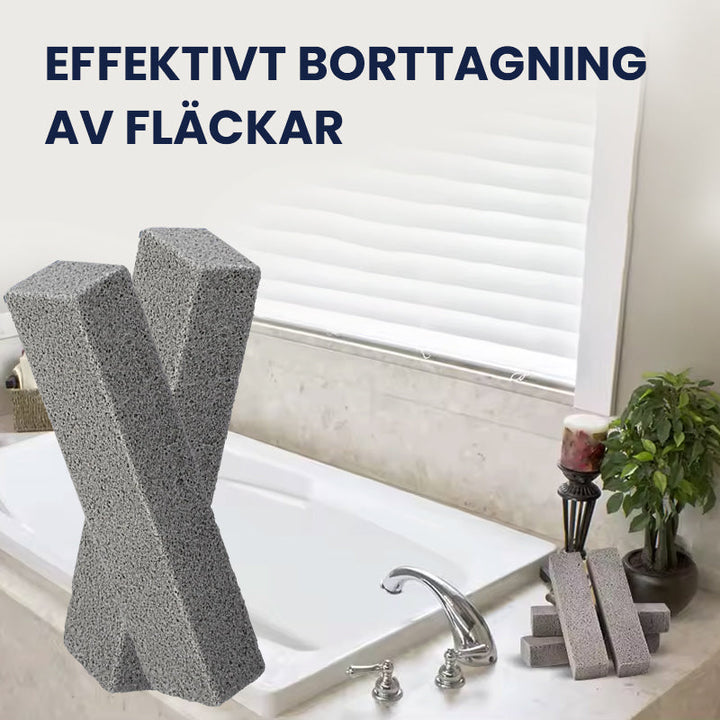 Effektiv grå pimpsten för hushållsrengöring, ergonomisk design avlägsnar smuts utan repor, miljövänlig lösning.