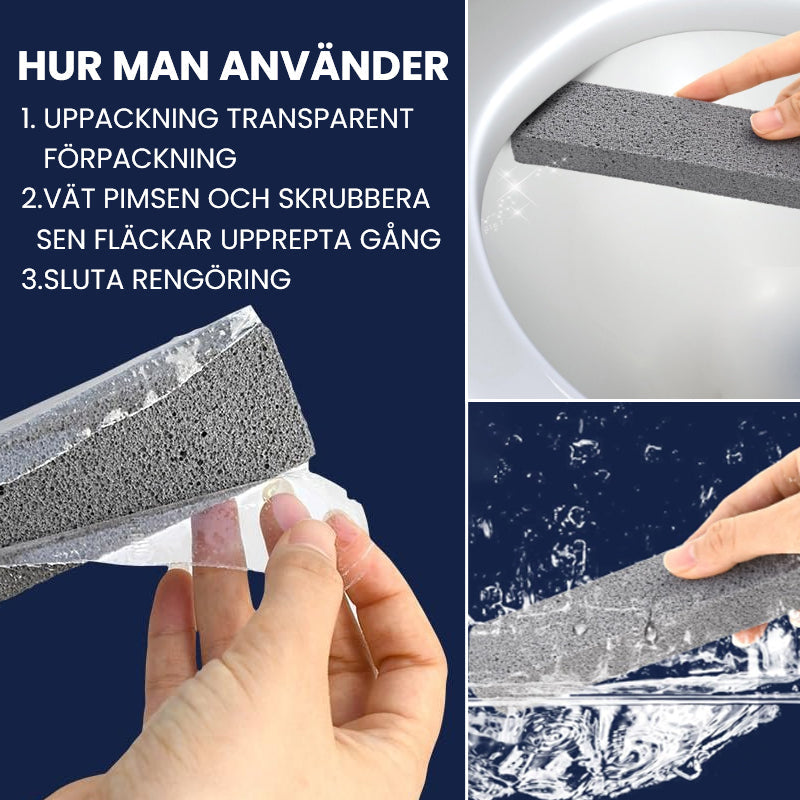 Effektiv grå pimpsten för hushållsrengöring, ergonomisk design avlägsnar smuts utan repor, miljövänlig lösning.
