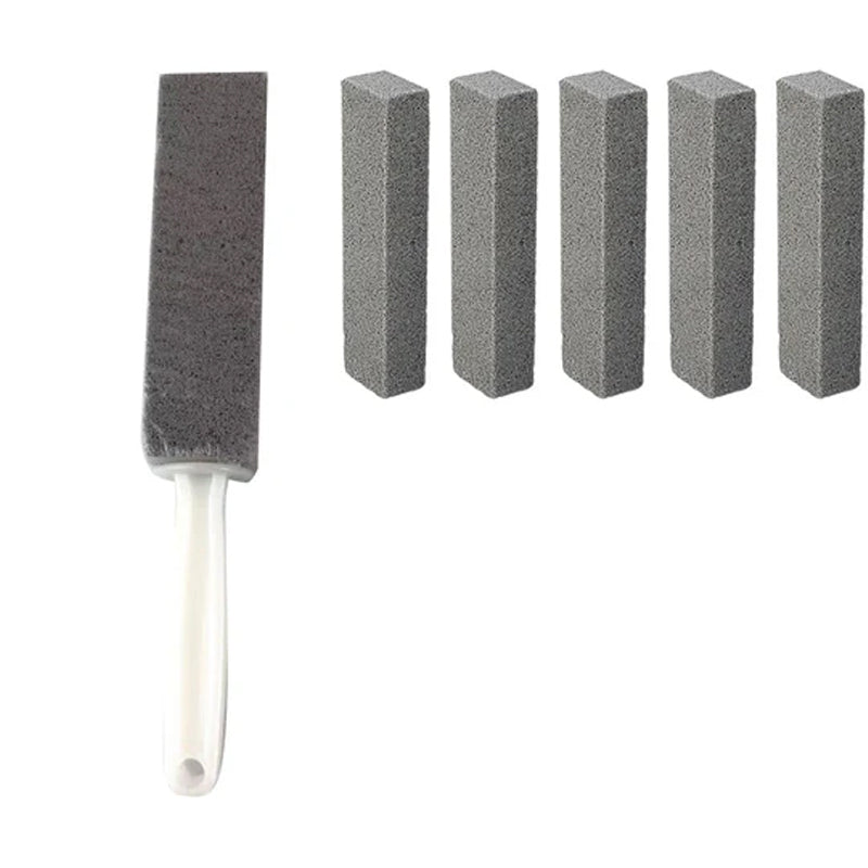 Effektiv grå pimpsten för hushållsrengöring, ergonomisk design avlägsnar smuts utan repor, miljövänlig lösning.