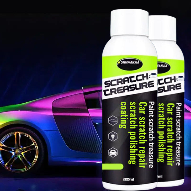 "Effektivt reparationskit för bilrepor med avancerad polering, 120ml flaska, förbättrar utseendet och skyddar ytan."