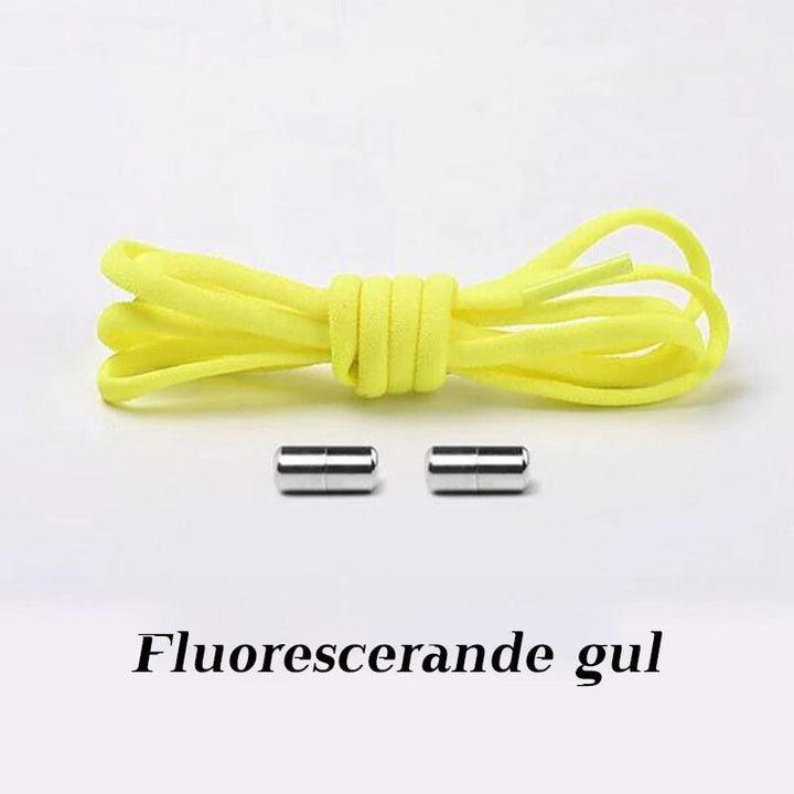 "Elastiska skosnören med metallkapslar, unisex, färgglada alternativ, enkelhet och bekvämlighet, för alla skor."