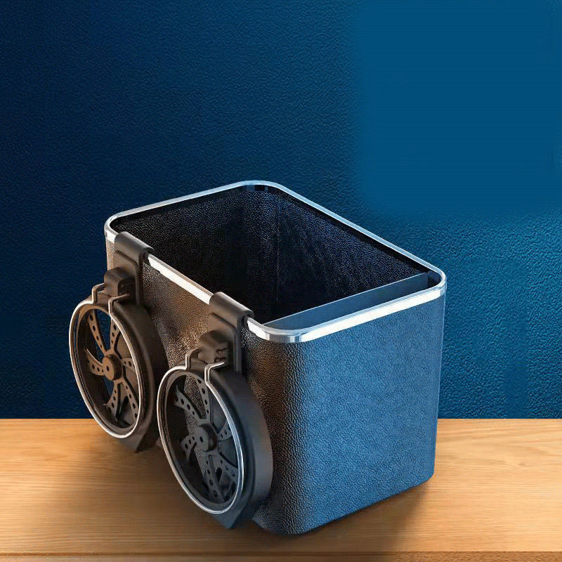 "Elegant bilarmstöd förvaringsbox i svart/beige ABS, perfekt för organisering av småsaker i bilen, matchar interiören."