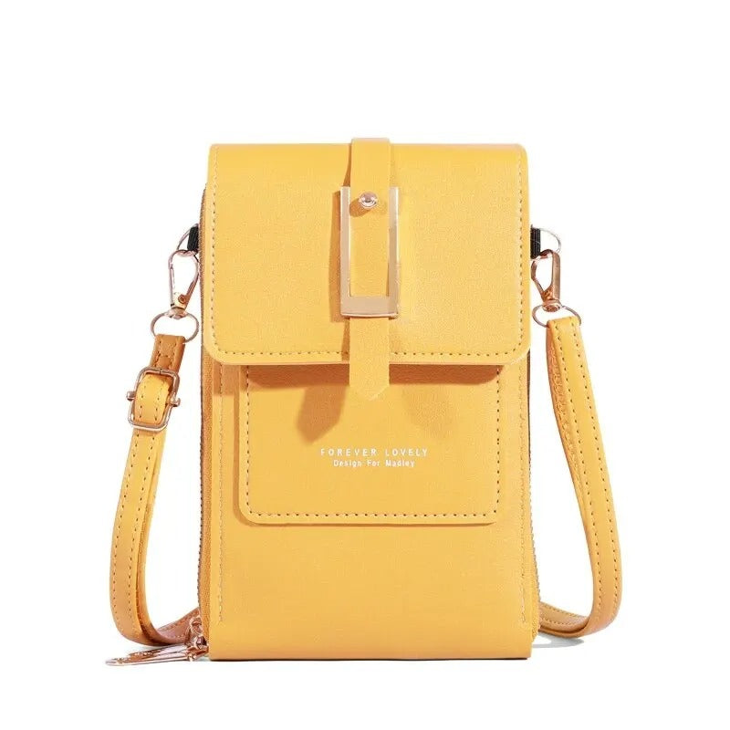 Pekskärms-mobilväska i konstläder, praktisk presentidé för kvinnor, många färger.