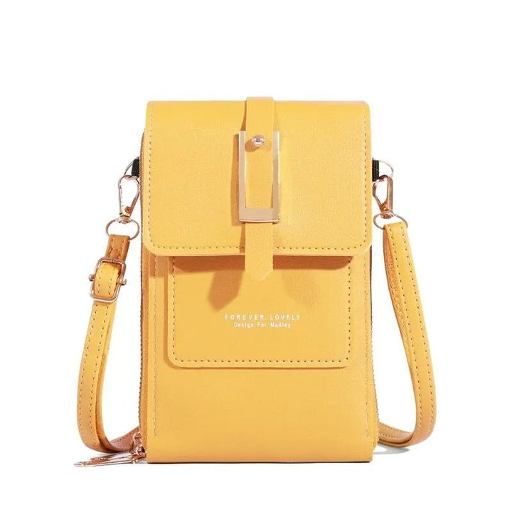 Pekskärms-mobilväska i konstläder, praktisk presentidé för kvinnor, många färger.