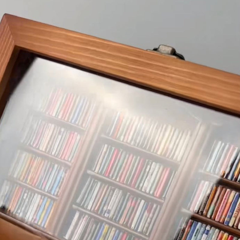 "Elegant dekoration i trä och glas för ångestlindring, skapar lugn miljö, stilren design, brun färg, 400g."