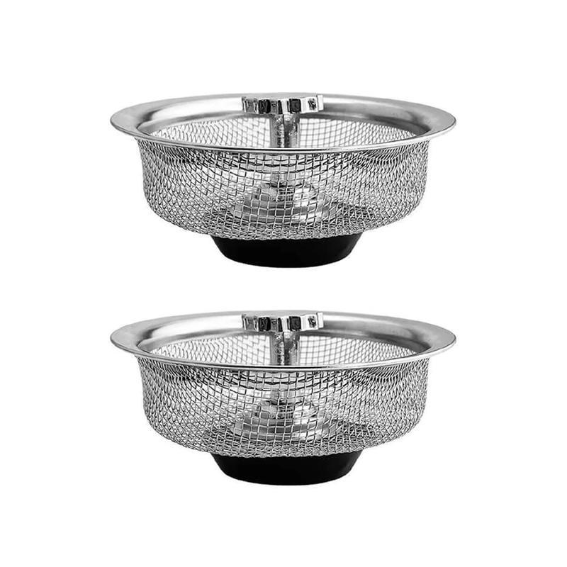 "Elegant diskbänk ersättningsfilter i rostfritt stål med universell passform, finns i 1, 2 eller 3-pack."