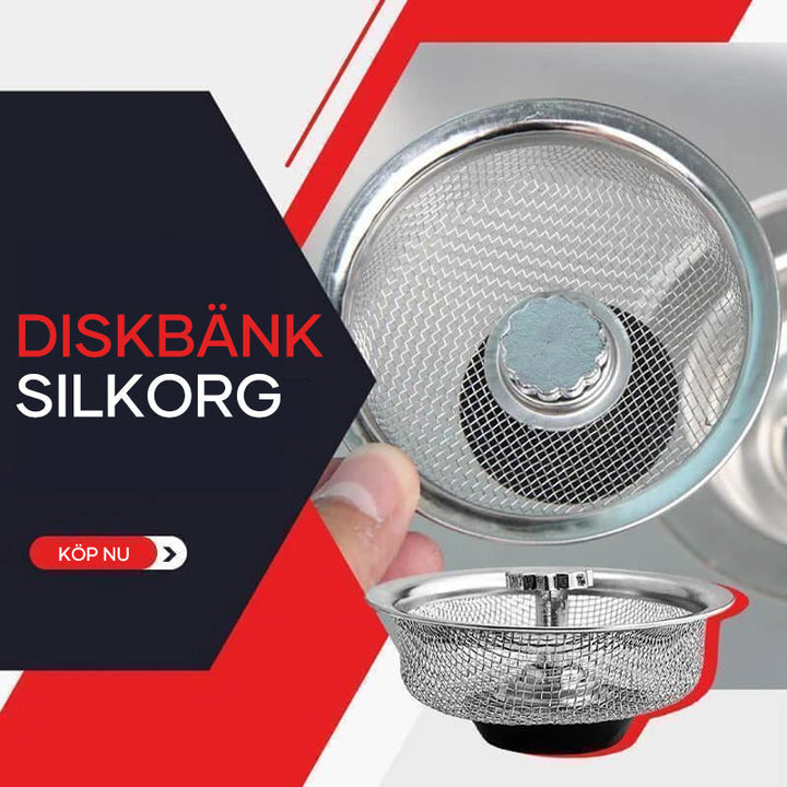 "Elegant diskbänk ersättningsfilter i rostfritt stål med universell passform, finns i 1, 2 eller 3-pack."