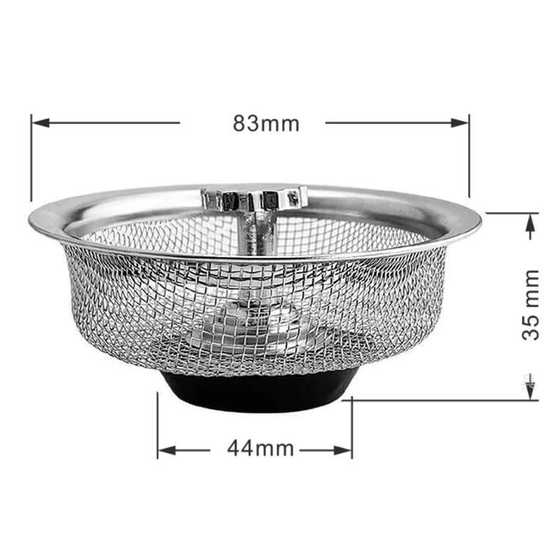 "Elegant diskbänk ersättningsfilter i rostfritt stål med universell passform, finns i 1, 2 eller 3-pack."