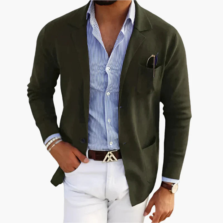 "Elegant herrblazer i klassisk design med mångsidig användning, perfekt för alla tillfällen och matchar både jeans och kostym