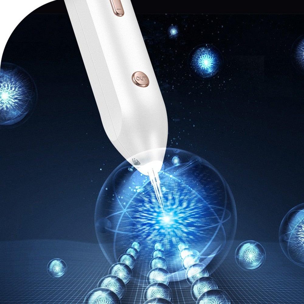 "Elegant Laser Plasma Pen i guld/silver för effektiv borttagning av hudfläckar och naturlig föryngring hemma."