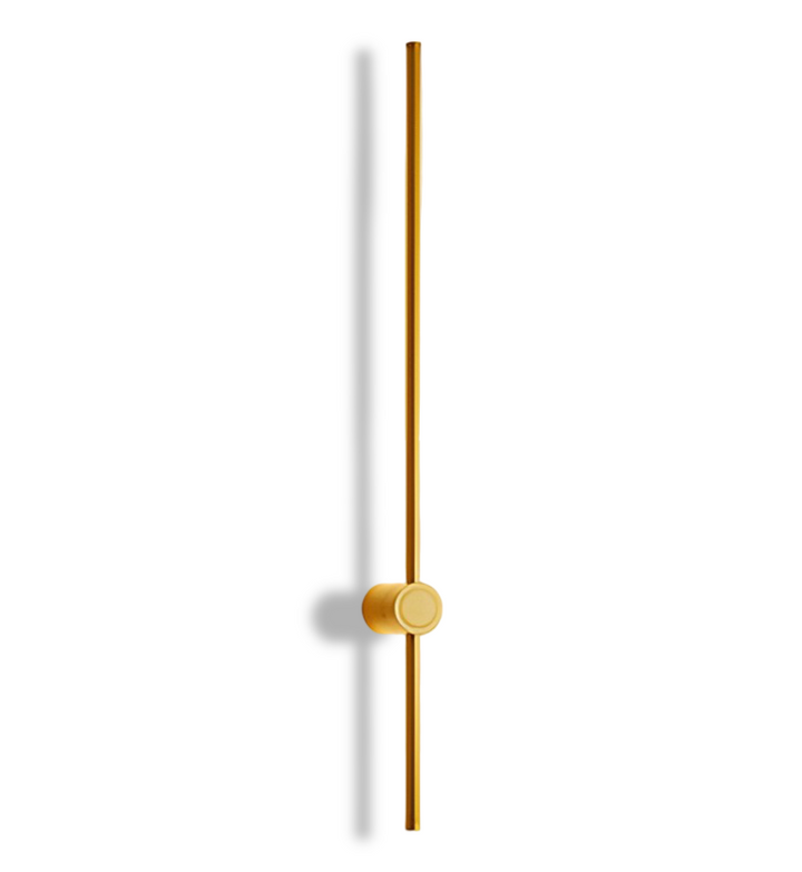 "Elegant LED vägglampa i skandinavisk design, roterbar, akryl och aluminium, idealisk för modern belysning."