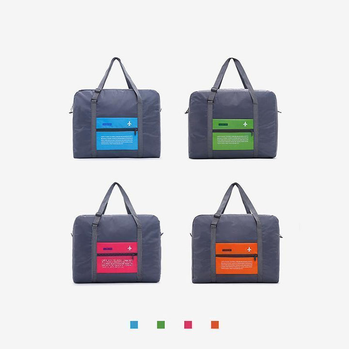 "Elegant, multifunktionell bärbar resväska i vattentåligt nylon. Rymlig, vikbar design, idealisk för alla resor."