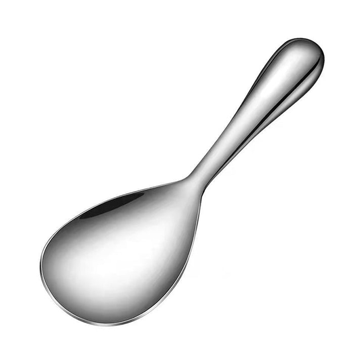 "Elegant och förtjockad non-stick rissked i rostfritt stål med ergonomiskt grepp, perfekt för kök och servering."