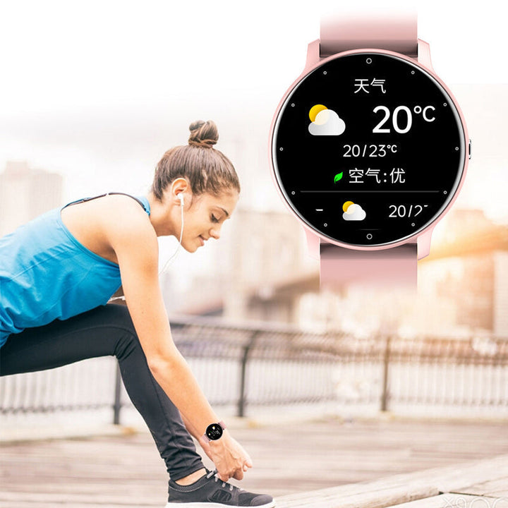 "Elegant och mångsidig smartklocka med vattentät design, ljusstark pekskärm och lång batteritid för herrar och damer."