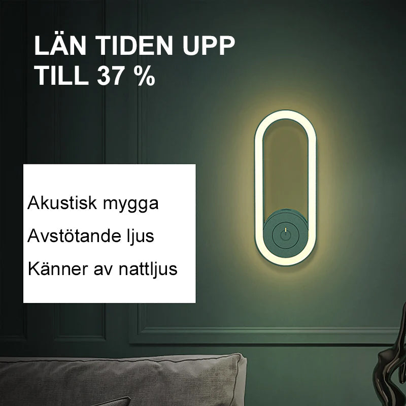 "Elegant och modern USB myggavstötare, grön/vit, för skadedjurskontroll med ultraljud, kompakt och lättanvänd."