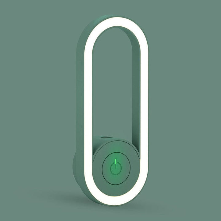 "Elegant och modern USB myggavstötare, grön/vit, för skadedjurskontroll med ultraljud, kompakt och lättanvänd."