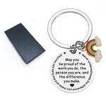 Nyckelring i regnbåge