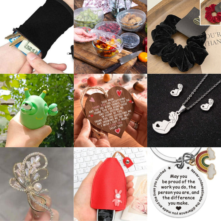 "Elegant överraskningspresent för kvinnor, med smycken och accessoarer, perfekt för festliga tillfällen och spontana gåvor."