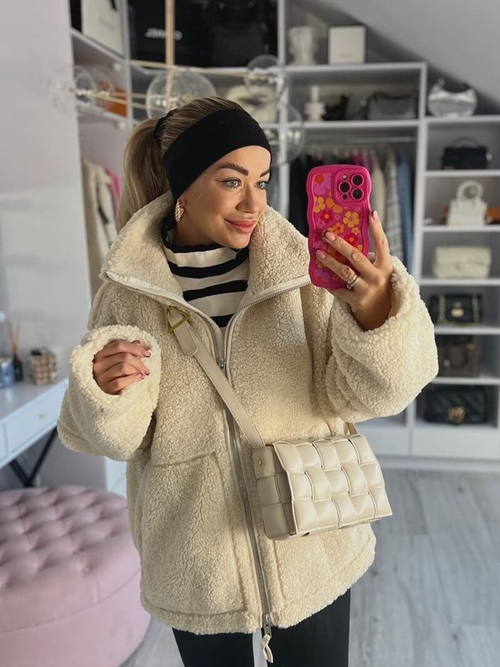 Elegant Oversize Varm Jacka för Kvinnor - Glowseva