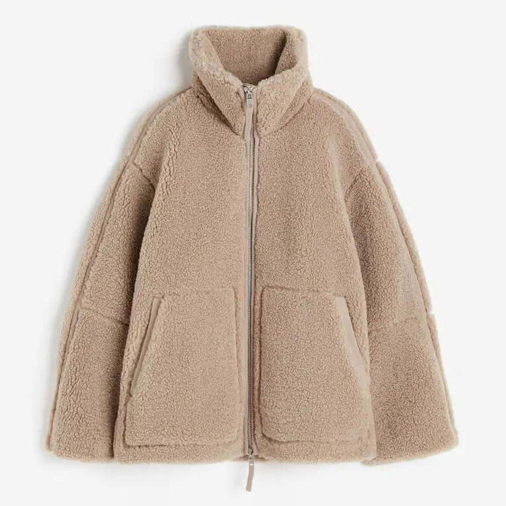 Elegant Oversize Varm Jacka för Kvinnor - Glowseva