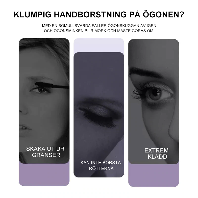 "Elegant silikonverktyg för ögonmakeup, ergonomiskt designad för precis applicering av mascara, eyeliner och ögonskugga."