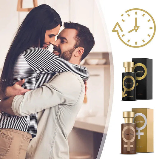 "Elegant unisex parfymflaska, svart och guld 50ML, med sensuella toner, perfekt för både dag och kväll."