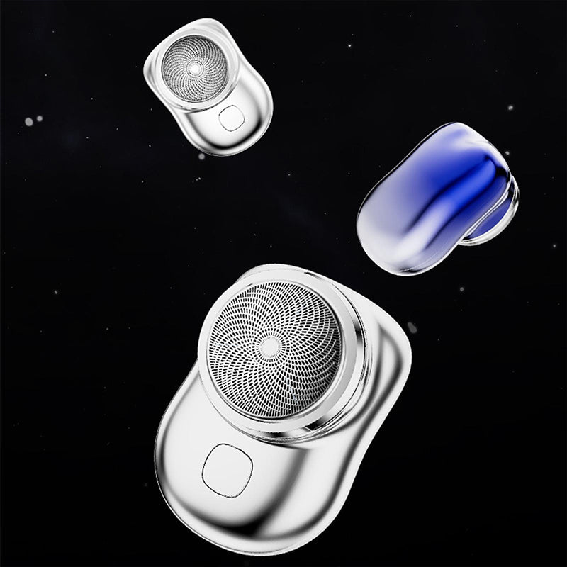 "Elegant USB mini rakapparat för snabb, bekväm rakning. Kompakt, bärbar och perfekt för både våt och torr användning."