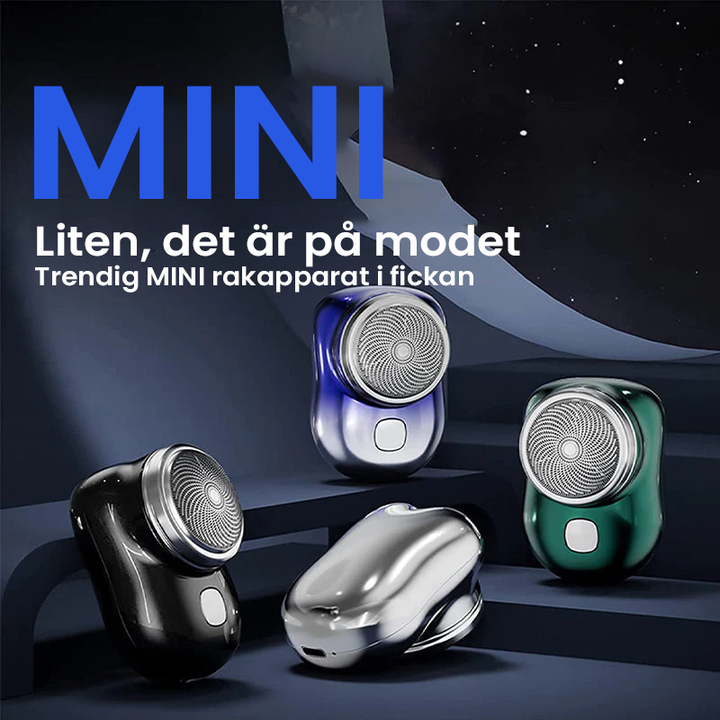 "Elegant USB mini rakapparat för snabb, bekväm rakning. Kompakt, bärbar och perfekt för både våt och torr användning."