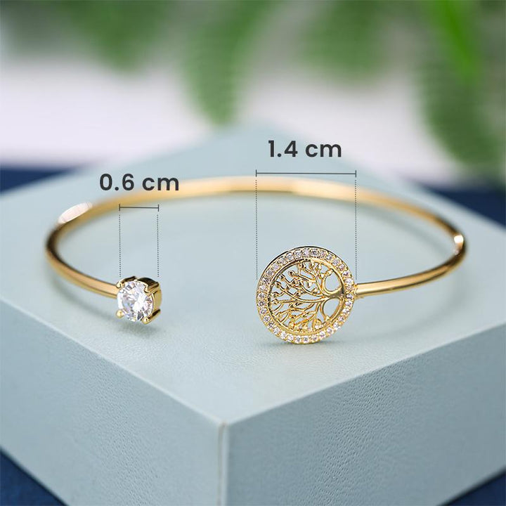 "Eleganta zirkonarmband för kvinnor i gyllen, roséguld, vitt guld, symboliserar livets värme och eviga stil."