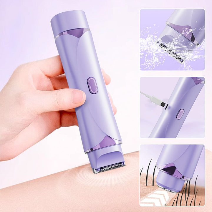 "Elektrisk dubbla huvud trimmer, hudvänlig, säker rakning hela kroppen, innovativ, smidig design för kort/långt hår."