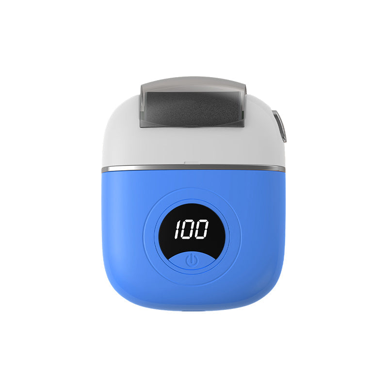 "Elektrisk fotslip med LCD-skärm, ergonomisk design, perfekt för att ta bort förhårdnader och vårda fötternas hälsa."