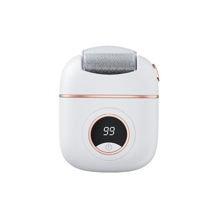 "Elektrisk fotslip med LCD-skärm, ergonomisk design, perfekt för att ta bort förhårdnader och vårda fötternas hälsa."