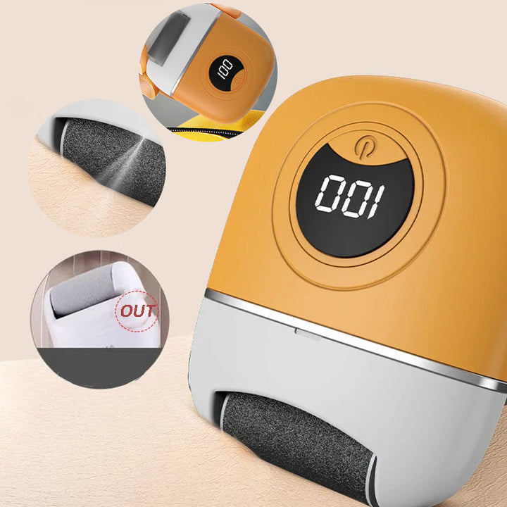 "Elektrisk fotslip med LCD-skärm, ergonomisk design, perfekt för att ta bort förhårdnader och vårda fötternas hälsa."