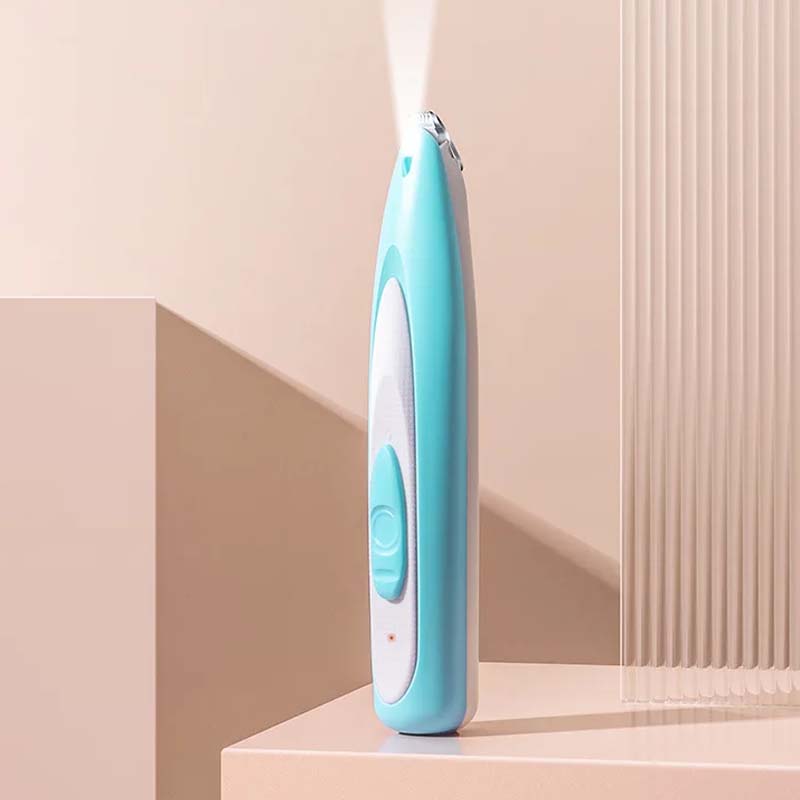 "Elektrisk hundtrimmer med LED och USB-laddning, ergonomisk design, multifunktionella skärare för precisionsgrooming."