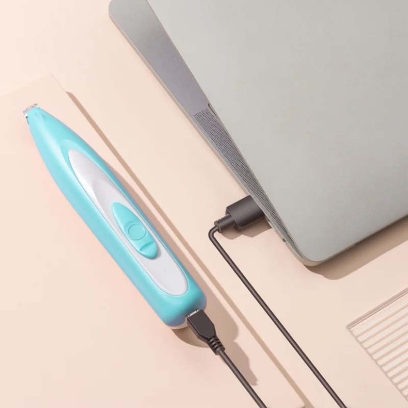 "Elektrisk hundtrimmer med LED och USB-laddning, ergonomisk design, multifunktionella skärare för precisionsgrooming."