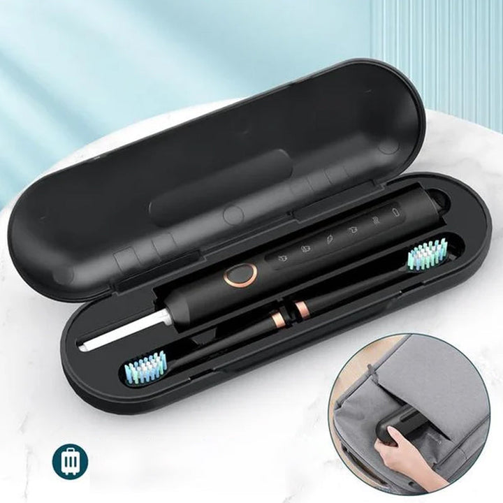 Elektrisk sonic-tandborste för vuxna, vit design, flera lägen för djup rengöring, med smart timer och högvibrerande teknologi