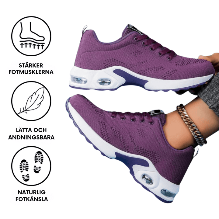 "ErgoFlex ortopediska skor dam, ergonomisk design, flera färger, komfort och stöd för långa promenader."