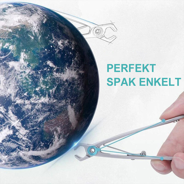 "Ergonomisk nagelklippare för tjocka naglar med silver och svart design, skarpa rostfria stålblad för exakt klippning."