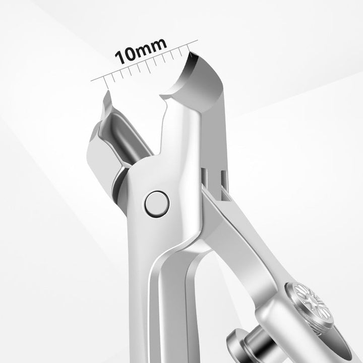 "Ergonomisk silver sned nagelklippare i rostfritt stål, stilrent och skarpt verktyg för perfekt nagelvård."