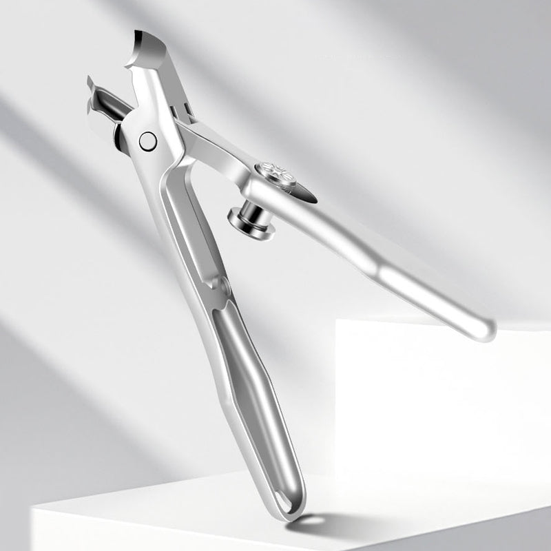 "Ergonomisk silver sned nagelklippare i rostfritt stål, stilrent och skarpt verktyg för perfekt nagelvård."