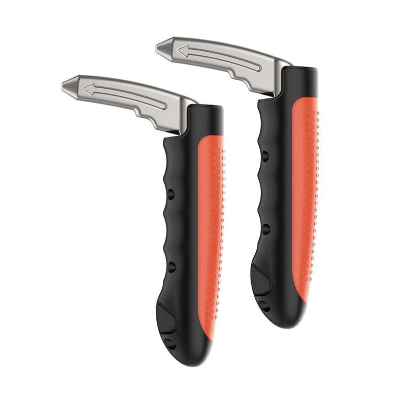 "Ergonomiskt bilhandtag, robust aluminiumlegering, orange och blå för enkel in- och urstigning, säker bilaccessoar."