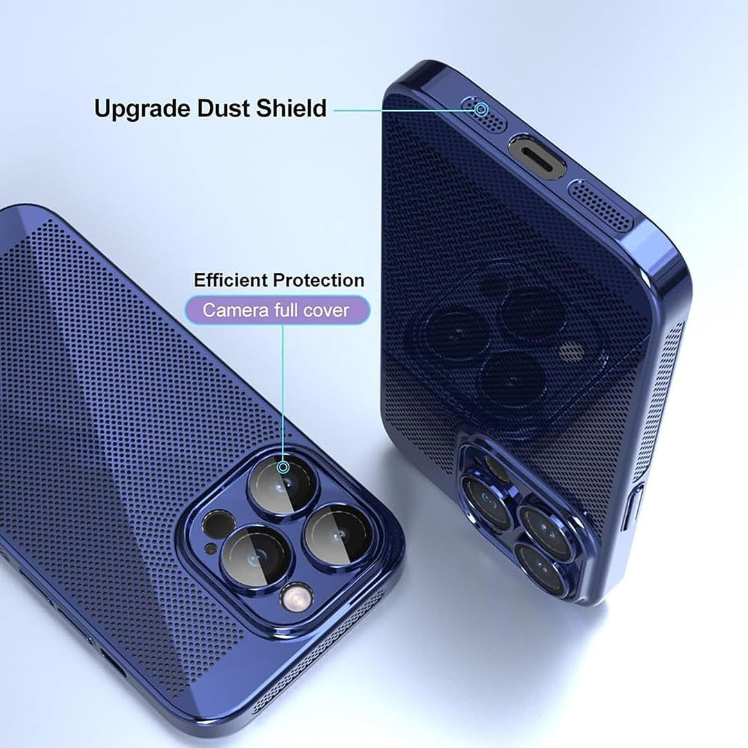 Ergonomiskt iPhone-skal med blå-lila färggradient, ger stilrent och skyddande grepp. Plast/gummi.