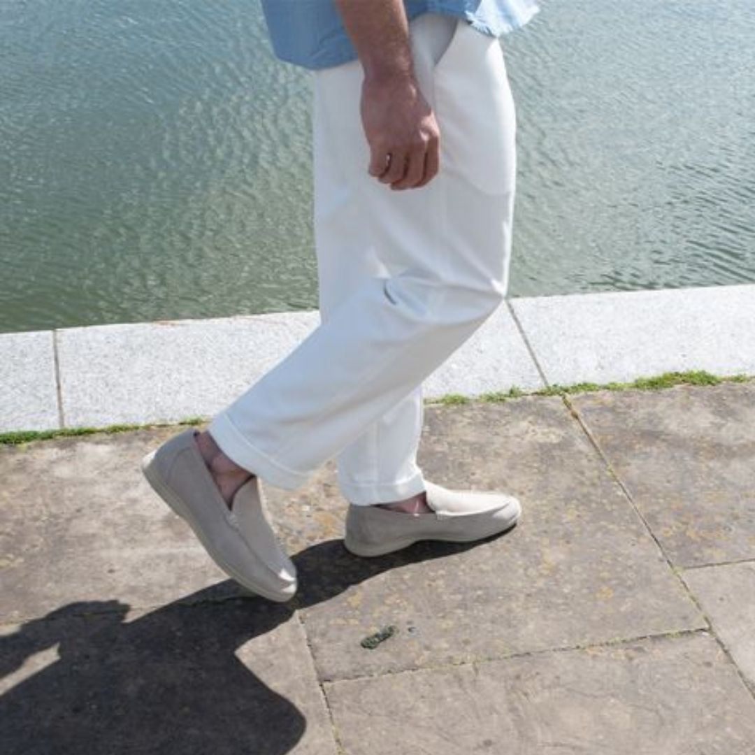"Erik elegant läderloafers i beige, design med premium komfort, sofistikerat val för moderna män"