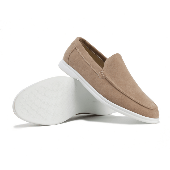 "Erik elegant läderloafers i beige, design med premium komfort, sofistikerat val för moderna män"