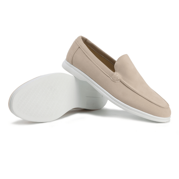"Erik elegant läderloafers i beige, design med premium komfort, sofistikerat val för moderna män"